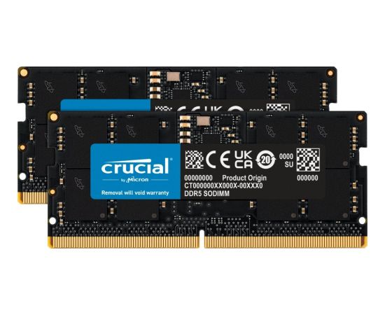 Crucial SODIMM, DDR5, 32 GB, 5200 MHz, CL42 (CT2K16G52C42S5)