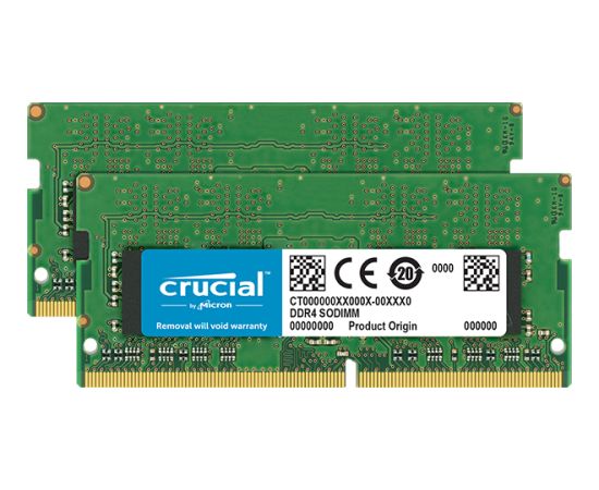 Crucial SODIMM, DDR4, 32 GB, 2400 MHz, CL17 (CT2K16G4SFD824A)