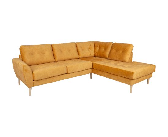 Corner sofa HEIVI RC, yellow velvet