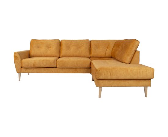Corner sofa HEIVI RC, yellow velvet