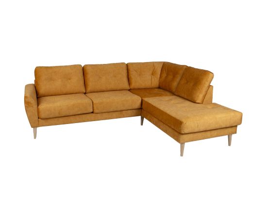 Corner sofa HEIVI RC, yellow velvet