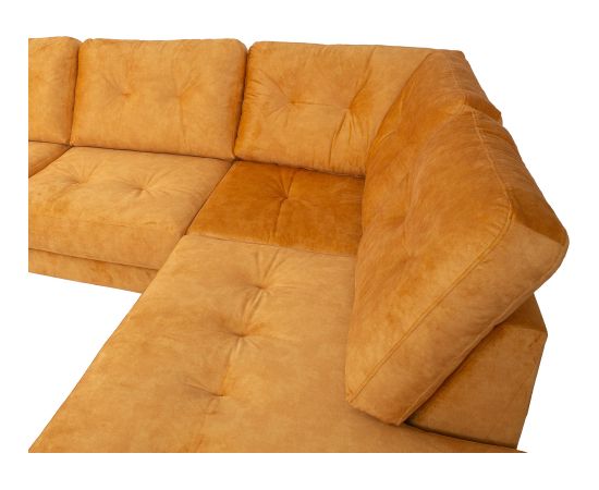 Corner sofa HEIVI RC, yellow velvet