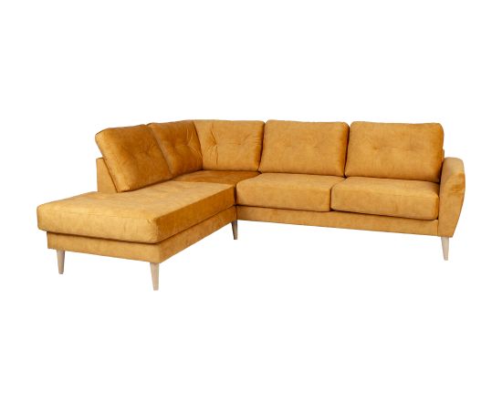 Corner sofa HEIVI LC, yellow velvet