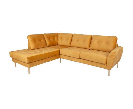 Corner sofa HEIVI LC, yellow velvet