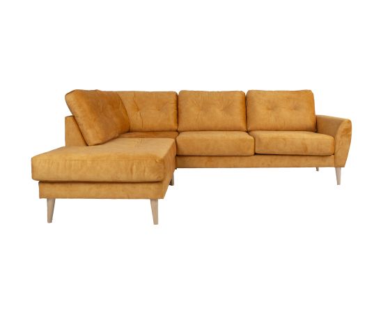 Corner sofa HEIVI LC, yellow velvet
