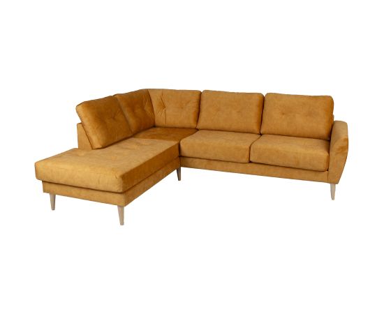 Corner sofa HEIVI LC, yellow velvet
