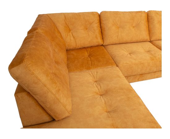 Corner sofa HEIVI LC, yellow velvet