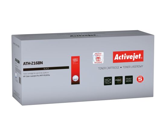 Activejet ATH-216BN Toner Cartridge for HP printer, Replacement HP 216A W2410A; Supreme; 1050 pages; Black, with chip