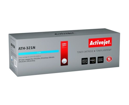 Activejet ATH-321N Toner (replacement for HP 128A CE321A; Supreme; 1300 pages; cyan)