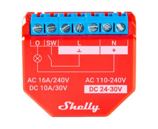 Wi-Fi Smart Relay Shelly Plus 1PM, 1 channel 16A, with power metering