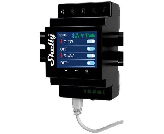 DIN Rail Smart Switch Shelly Pro 4PM with power metering, 4 channels