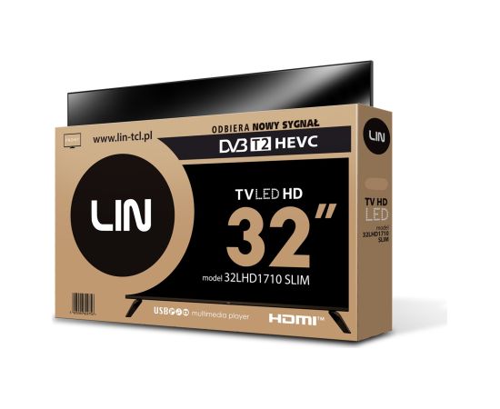 TV 32" LIN 32LHD1710 Slim HD Ready DVB-T2