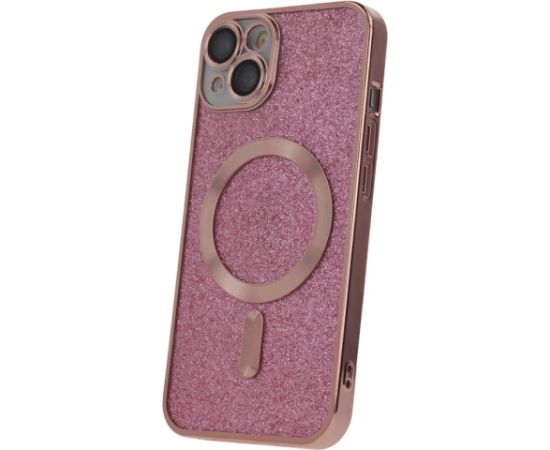 Mocco Glitter Chrome MagSafe Case Silikona Apvalks Priekš Apple iPhone 15 Pro