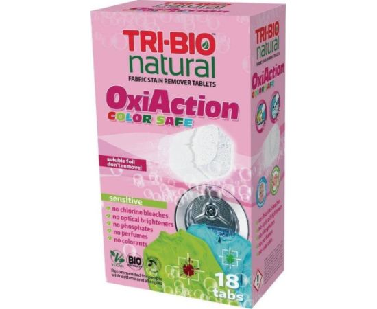 TRI-BIO TABLETES VEĻAS MAZGĀŠANAI OXY-ACTIOON COLOR, 18 TAB - 0138