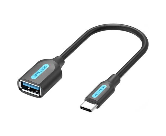 USB-C 3.1 Male to USB-A Female OTG Cable Vention CCVBB 0.15m, Black, PVC