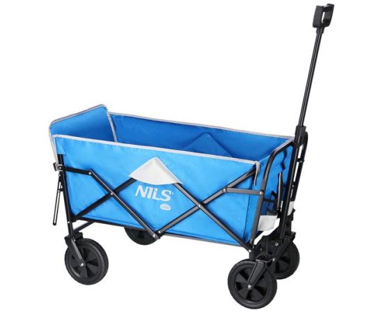 Saliekami kempinga ratiņi NC1606 FOLDING WAGON GRAY-BLUE NILS CAMP