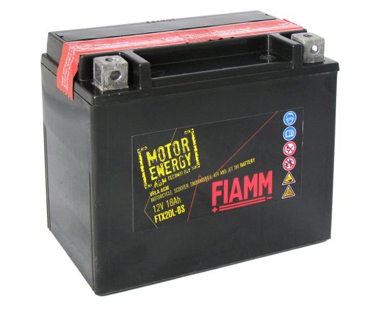 18Ah 250A Fiamm AGM(CP) Moto akumulators 175x87x155mm