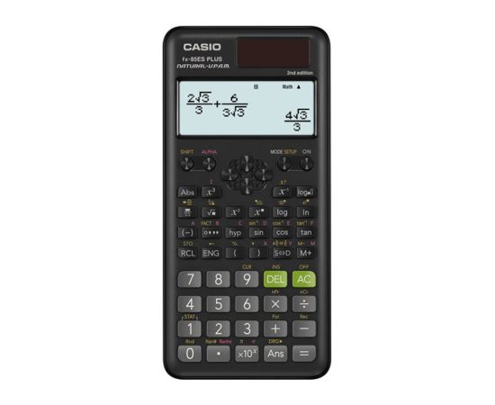 CASIO SCIENTIFIC CALCULATOR FX-85ESPLUS-2 B, 252 FUNCTIONS, 77X162MM, CARDBOARD BOX, BLACK