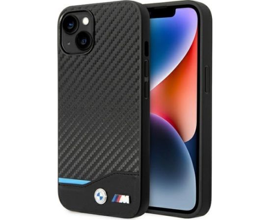 BMW BMHCP14M22NBCK Aizmugurējais Apvalks priekš Apple iPhone 14 Plus / 15 Plus