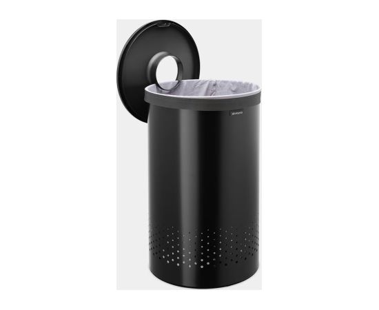 BRABANTIA Veļas grozs, 60L, Matt Black - 242380