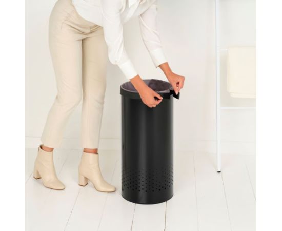 BRABANTIA Veļas grozs, 35L, Matt Black - 242342