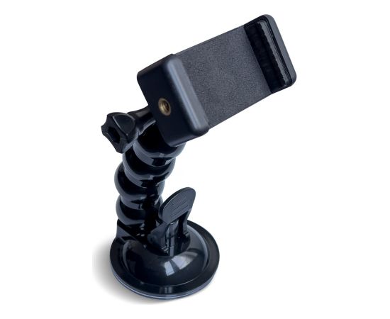 Hurtel GoPro stiprinājums ar piesūcekni GoPro, DJI, Insta360, SJCam, Eken sporta kamerām + adapteris viedtālrunim (GoPro auto piesūceknis)