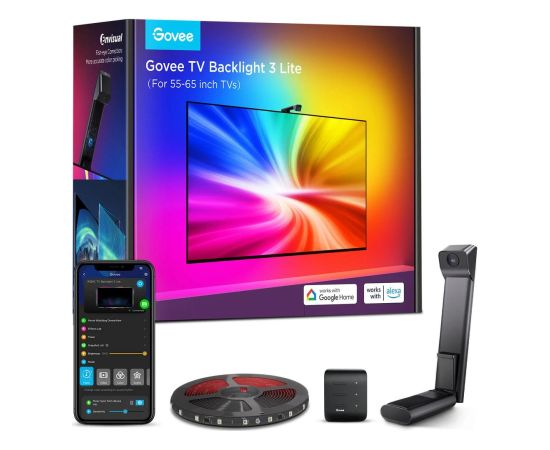 Govee H6099 TV Backlight 3 Lite | LED подсветка | для телевизора 55-65 дюймов, RGBICW, Wi-Fi+Bluetooth