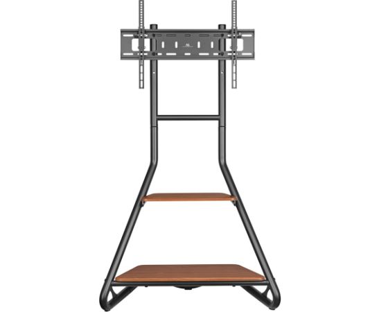 Maclean MC-455 Freestanding Corner TV Stand in Bauhaus Style, Free-standing TV Holder with Two Levels, Made of Wood, Load Capacity up to 10 kg, TV Mount up to 40 kg, 37-75'', Max. VESA 600x400, Max. Height 1460mm