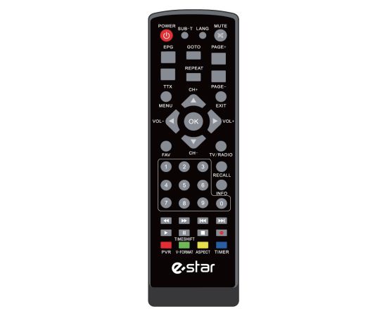 Estar Distancinis remote control unit STB T2-535/536 Black