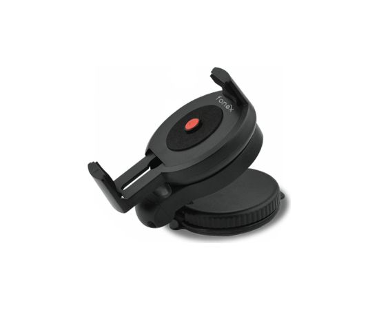 Univers. Car Holder Orbit Suc.Cup,360°Rot up to 6" By Fonex Black