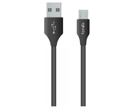 Data Cable USB to Micro USB 12W 1.5m By Fonex Black