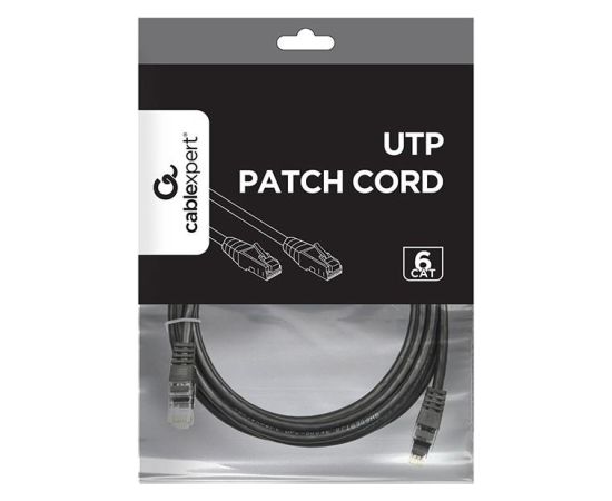 PATCH CABLE CAT6 UTP 3M/BLACK PP6U-3M/BK GEMBIRD