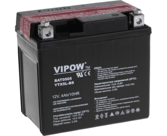 Vipow Akumulator Vipow typ MC do motocykli 12 V 4 Ah