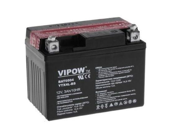 Vipow Akumulator Vipow typ MC do motocykli 12 V 3 Ah