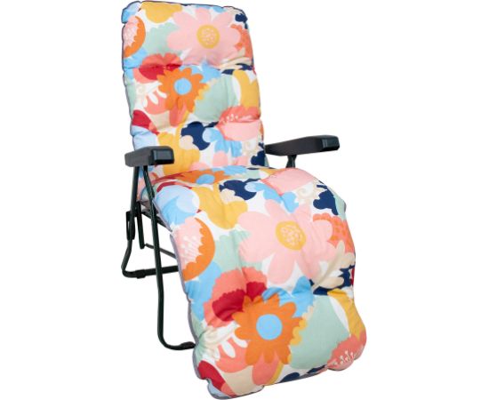 Deck chair BADEN-BADEN nordic floral pad