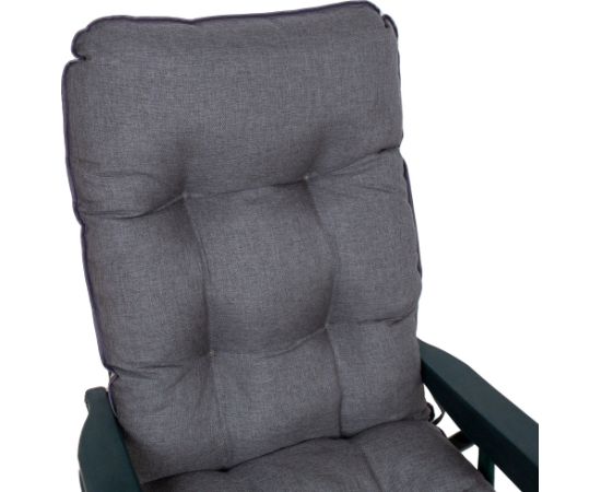 Deck chair BADEN-BADEN brownish gray pad