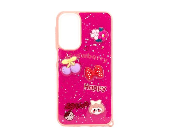 iLike Samsung  Galaxy A15 EPOXY CARTOON COVER Rose Red