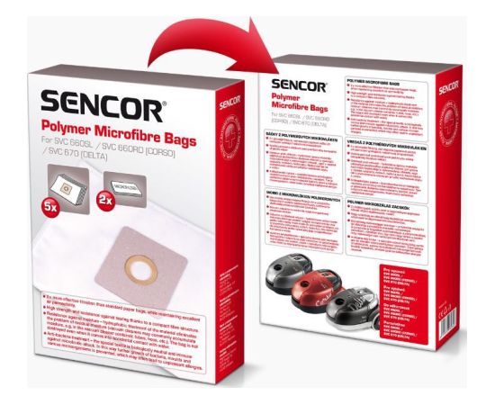 Micro fiber bags Sencor SVC660/670 5pc