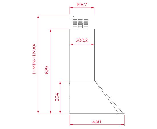 Wall mounted hood Teka DOS 60.2VN