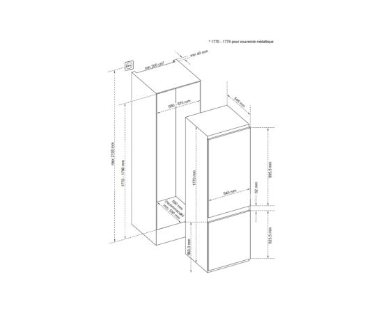 Built-in fridge De Dietrich DRC1775EN