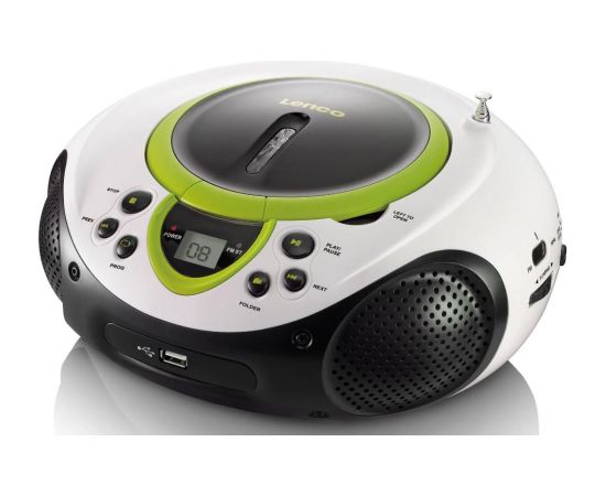 Portable stereo FM radio with CD player Lenco SCD38USBG