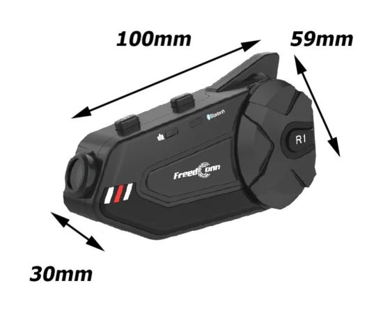 FREEDCONN R1 PLUS E motorcycle intercom Black