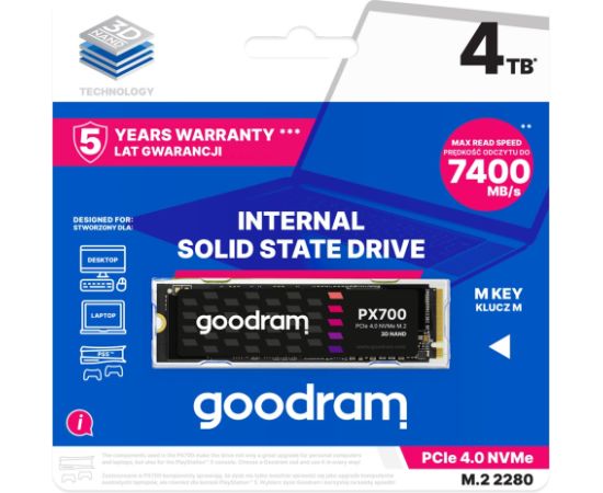 SSD GOODRAM PX700 M.2 PCIe 4x4 4TB RETAIL