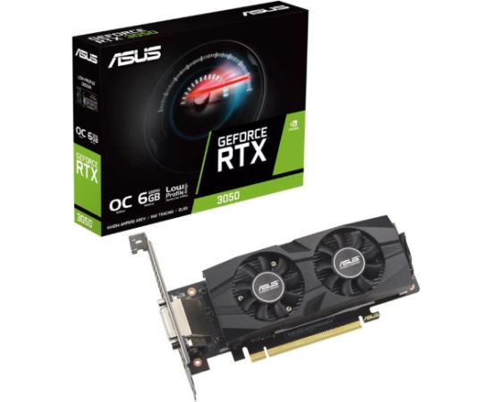 Graphics Card ASUS NVIDIA GeForce RTX 3050 6 GB GDDR6 96 bit Dual Slot Fansink 1xDVI-D 1xHDMI 1xDisplayPort RTX3050-O6G-LP-BRK