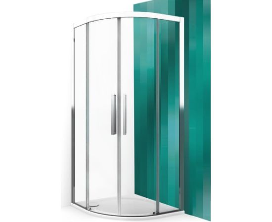 dušas stūris ECR2N, 900x900 mm, h=2050, r=550, brilliants/caurspīdīgs stikls