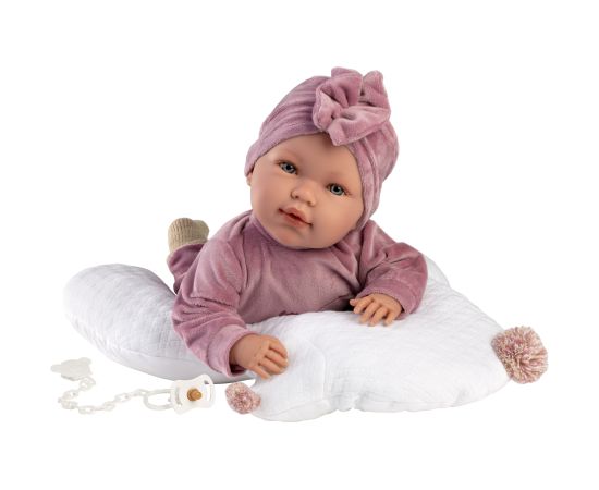 Llorens Кукла младенец Абрил 42 см (подушка, плачет, говорит, с соской, мягкое тело) Испания LL74118