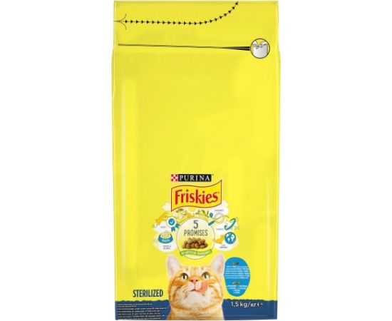 Purina FRISKIES Sterilized Salmon and tuna with vegetables - dry cat food - 1,5 kg