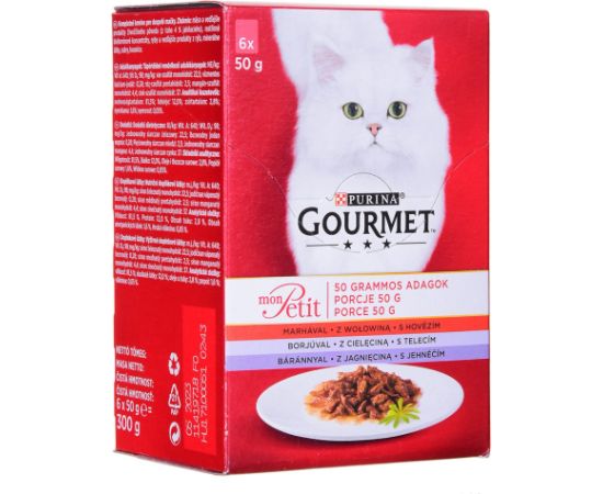 Purina GOURMET Mon Petit Meat Mix - wet cat food - 6 x 50 g