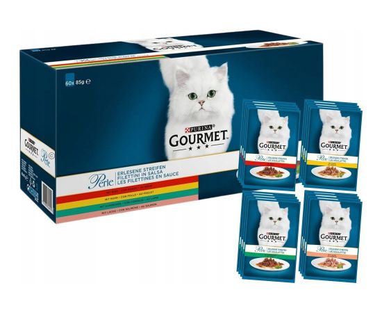 PURINA Gourmet Perle Mix - wet cat food - 60x85 g