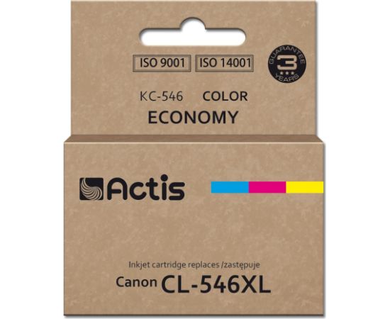 Actis KC-546 ink cartridge (Canon CL-546XL replacement; Supreme; 15 ml; 180 pages; magenta, blue, yellow).